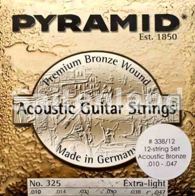 Pyramid 12-Saitige Premium Bronze Akustik Gitarre 338/12, .010-.047w extra light