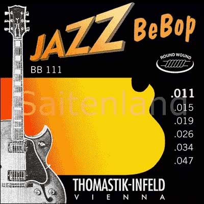 Thomastik Jazz BeBop Nickel Round Wound BB111, .011-.047 extra light
