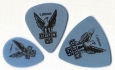 Picks in 3 Formen, Clayton blau