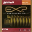 DAddario EXP Coated 80/20 Bronze Round Wound-EXP10, .010-.047 Extra light