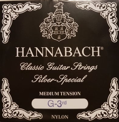 Hannabach Silver Special-870 MT, präzisionsrund light umsponnene G-Saite