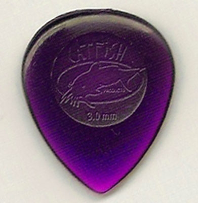  Pick purp­le, mit­tel­groß m. Ver­tie­fung, super extra hard