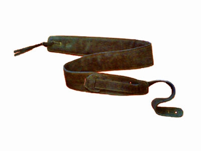 Echt-Wildleder-Gitarrengurt von Bull-Velourgurt in braun, 6 cm breit