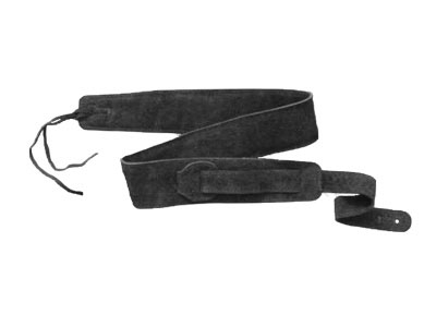 Echt-Wildleder-Gitarrengurt von Bull-Velourgurt in schwarz, 6 cm breit